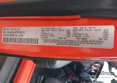 2023 Jeep Wrangler 2-Door Rubicon 4X4 z USA, uszkodzony, nr VIN 1C4HJXCG4PW642018